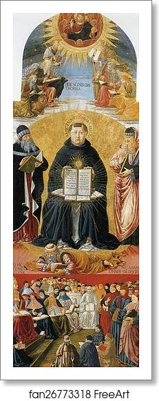 Free art print of Triumph of St. Thomas Aquinas by Benozzo Gozzoli