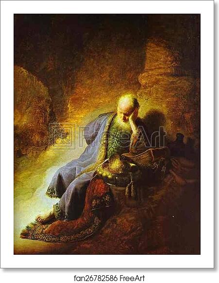 Free art print of The Prophet Jeremiah Mourning over the Destruction of Jerusalem by Rembrandt Harmenszoon Van Rijn Free art print of The Prophet Jeremiah Mourning over the Destruction of Jerusalem by Rembrandt Harmenszoon Van Rijn