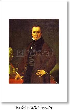 Free art print of Portrait of the Sculptor Lorenzo Bartolini by Jean-Auguste-Dominique Ingres