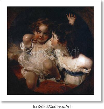 Free art print of The Calmady Children. (Emily Calmady, 1818-1906 and Laura Anne Calmady, 1820-94) by Sir Thomas Lawrence