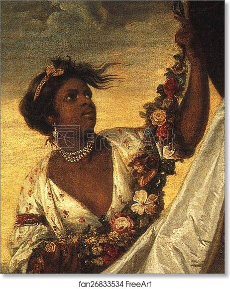 Free art print of Lady Elizabeth Keppel. Detail by Sir Joshua Reynolds