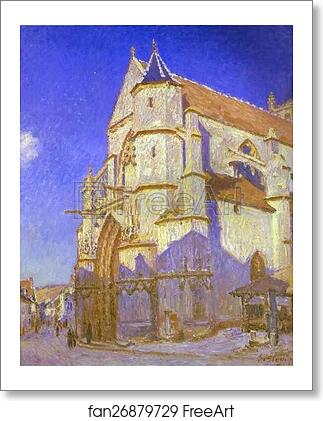 Free art print of The Church at Moret by Alfred Sisley