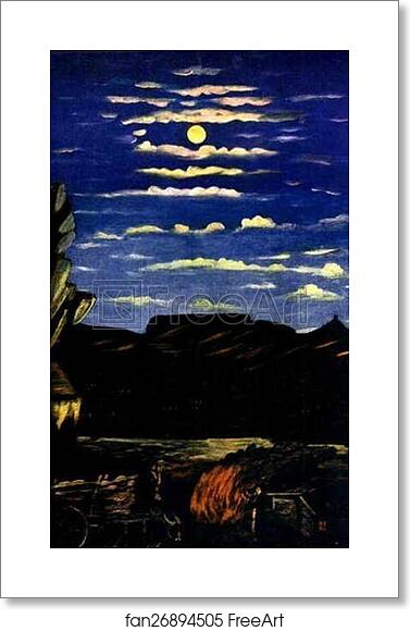 Free art print of Mountain at Night by Niko Pirosmani Free art print of Mountain at Night by Niko Pirosmani