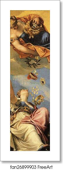 Free art print of Juno Bestowing Her Gifts on Venice by Paolo Veronese