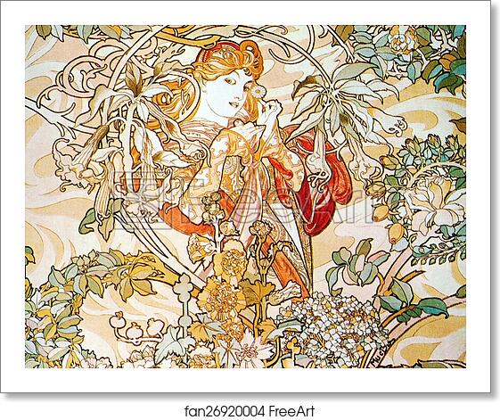 Free art print of Woman With Daisy by Alphonse Mucha Free art print of Woman With Daisy by Alphonse Mucha