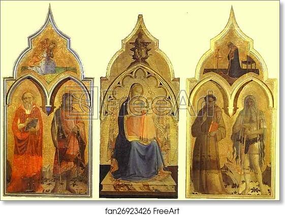 Free art print of Certosa del Galluzzo Triptych by Fra Angelico