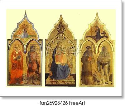 Free art print of Certosa del Galluzzo Triptych by Fra Angelico