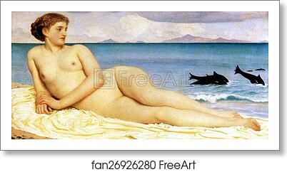 Free art print of Actaea, the Nymph of the Shore by Frederick Leighton