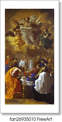Free art print of The Miracle of St. Francis Xavier by Nicolas Poussin