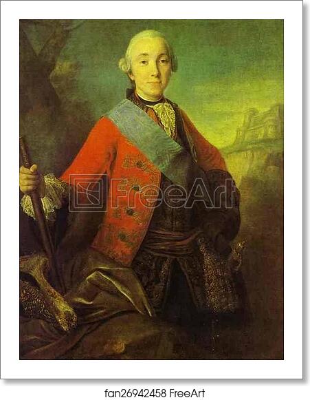 Free art print of Portrait of Great Duke Peter Fedorovich, Later Emperor Peter III by Fedor Rokotov