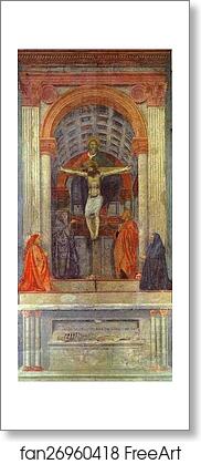 Free art print of The Holy Trinity with the Virgin, St. John and Two Donors by Masaccio