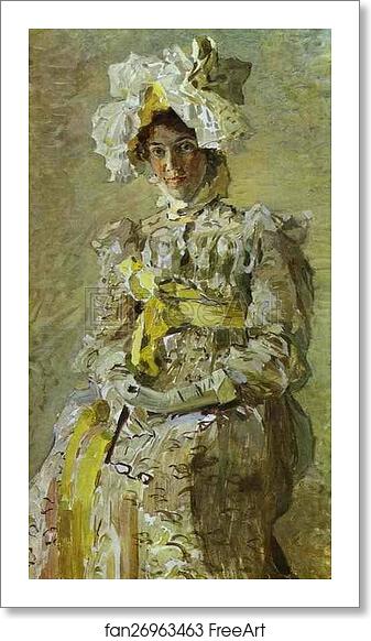 Free art print of Portrait of Nadezhda Zabela-Vrubel, the Artist's Wife, in an Empire Dress by Mikhail Vrubel