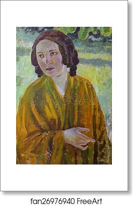 Free art print of Woman in a Yellow Shawl by Victor Borisov-Musatov