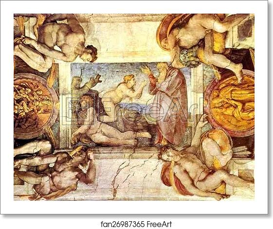 Free art print of The Creation of Eve by Michelangelo
