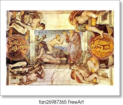 Free art print of The Creation of Eve by Michelangelo