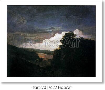 Free art print of Arkwright's Cotton Mills by Night by Joseph Wright Of Derby