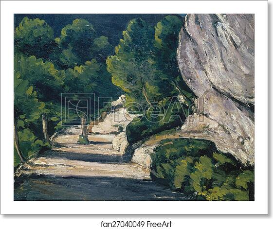Free art print of Landscape. Road with Trees in Rocky Mountains by Paul Cézanne Free art print of Landscape. Road with Trees in Rocky Mountains by Paul Cézanne