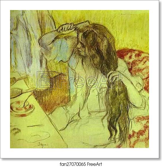 Free art print of Woman at Her Toilette by Edgar Degas Free art print of Woman at Her Toilette by Edgar Degas