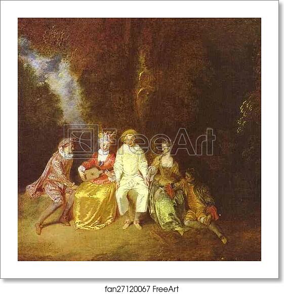 Free art print of Happy Pierrot by Jean-Antoine Watteau Free art print of Happy Pierrot by Jean-Antoine Watteau