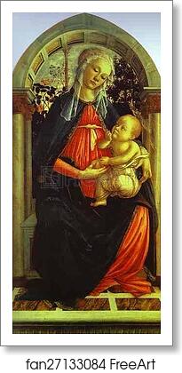Free art print of Madonna of the Rosegarden by Alessandro Botticelli