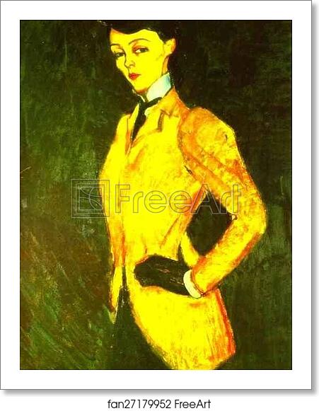 Free art print of Woman in Yellow Jacket (The Amazon) by Amedeo Modigliani