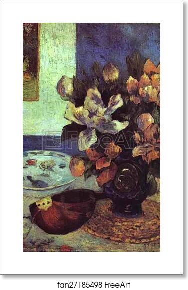 Free art print of Still Life with Mandolin by Paul Gauguin Free art print of Still Life with Mandolin by Paul Gauguin