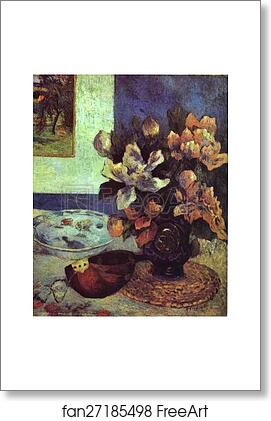 Free art print of Still Life with Mandolin by Paul Gauguin