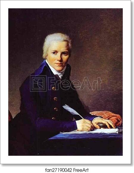 Free art print of Portrait of Jacobus Blauw by Jacques-Louis David