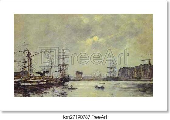 Free art print of The Port of Ke Havre (Dock of La Barre) by Eugène-Louis Boudin Free art print of The Port of Ke Havre (Dock of La Barre) by Eugène-Louis Boudin