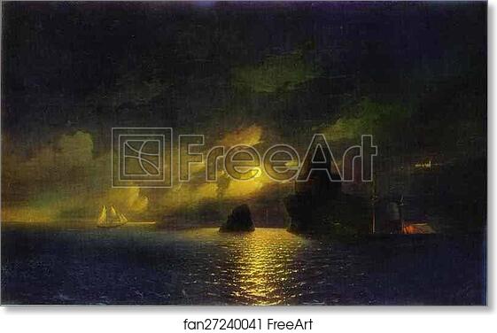 Free art print of Moonlit Night by Ivan Aivazovsky