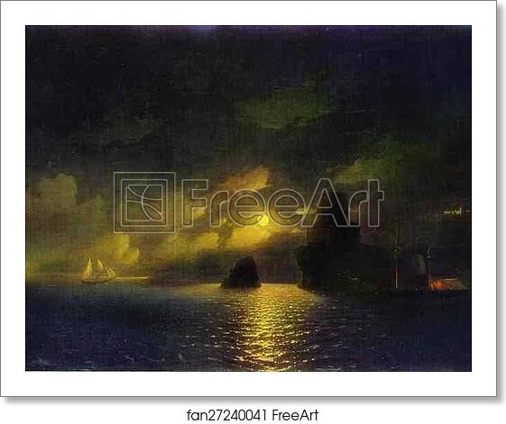 Free art print of Moonlit Night by Ivan Aivazovsky