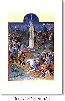 Free art print of Les trÄ�s riches heures du Duc de Berry. The Meeting of the Three Magi by Limbourg Brothers