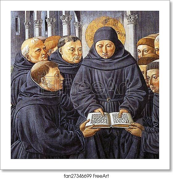 Free art print of The Parable of the Holy Trinity and the Visit to the Monks of Mount Pisano. Detail by Benozzo Gozzoli Free art print of The Parable of the Holy Trinity and the Visit to the Monks of Mount Pisano. Detail by Benozzo Gozzoli
