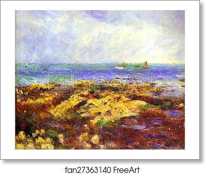 Free art print of Ebbing Tide at Yport (Marée basse à Yport) by Pierre-Auguste Renoir