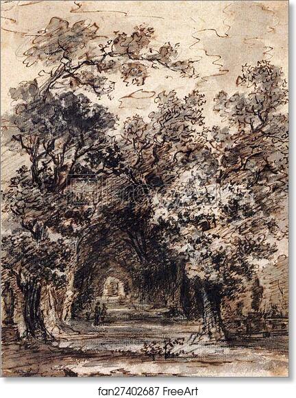 Free art print of Avenue of Trees by Jean-Honoré Fragonard