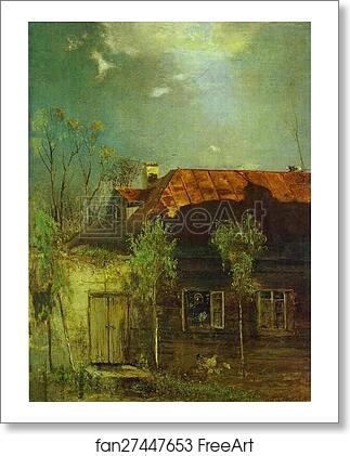 Free art print of A Provincial Cottage. Spring by Alexey Savrasov