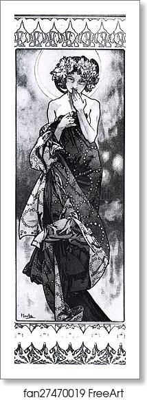 Free art print of Moon by Alphonse Mucha Free art print of Moon by Alphonse Mucha