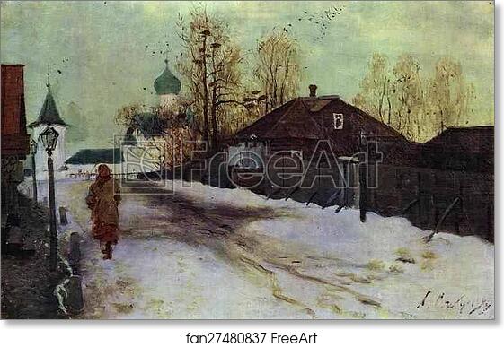 Free art print of Mikhailovsky Street in Novgorod by Andrey Ryabushkin