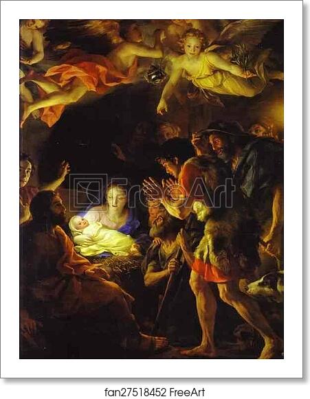 Free art print of The Adoration of the Shepherds by Anton Raphael Mengs
