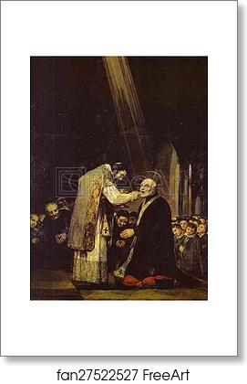 Free art print of The Last Communion of Saint Jose de Calasanz by Francisco De Goya Y Lucientes