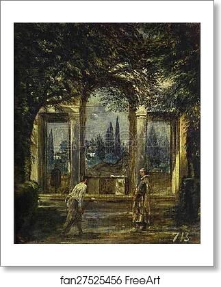 Free art print of Villa Medici in Rome (Facade of the Grotto-Logia) by Diego Velázquez
