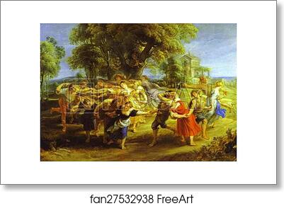 Free art print of A Peasant Dance by Peter Paul Rubens
