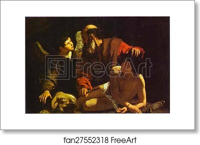 Free art print of The Sacrifice of Isaac by Caravaggio
