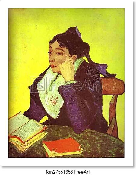 Free art print of L'Arlésienne Madame Ginoux with Books by Vincent Van Gogh Free art print of L'Arlésienne Madame Ginoux with Books by Vincent Van Gogh