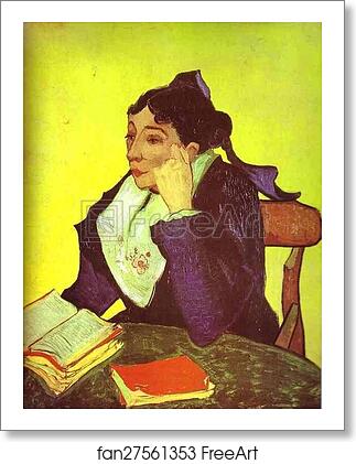 Free art print of L'Arlésienne Madame Ginoux with Books by Vincent Van Gogh