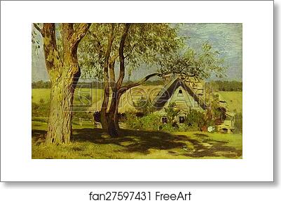 Free art print of House with Broom-Trees by Isaac Levitan