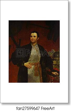 Free art print of Portrait of M. A. Obolensky by Karl Brulloff