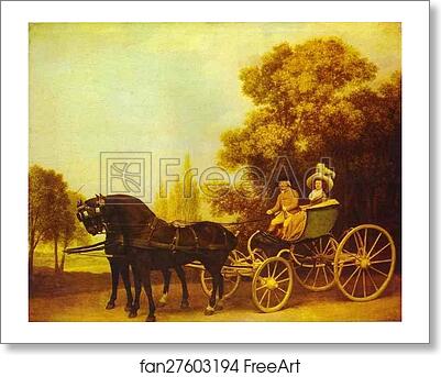 Free art print of Lady and Gentleman in a Carriage by George Stubbs