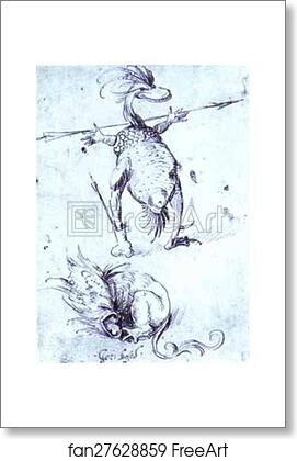 Free art print of Two Monsters by Hieronymus Bosch