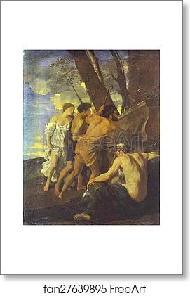 Free art print of The Shepherds of Arcadia by Nicolas Poussin